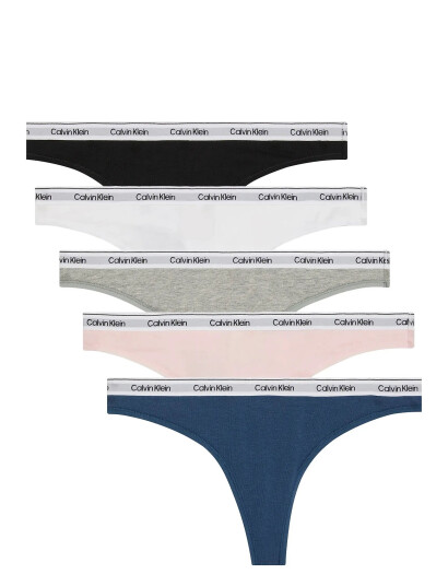 Calvin Klein Thong 5Pk - Black - XL