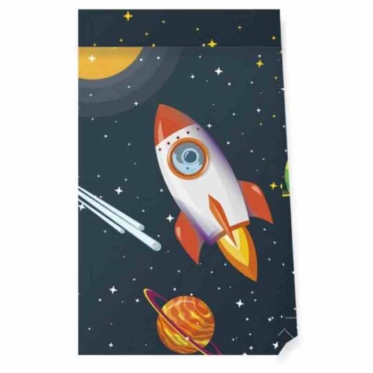 Godteposer i Papir Verdensrommet Rocket Space Pk/4 Godteposer i Papir Verdensrommet Rocket Space Pk/4
