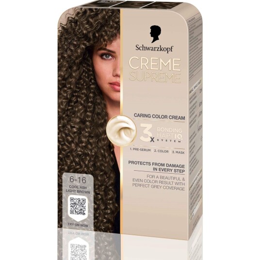 Schwarzkopf Creme Supreme  6-16 Cool Pearly Brown