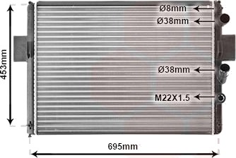 VAN WEZEL 28002061 Radiator motorkjøling