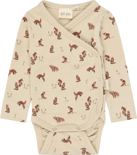 Petit Piao Ppdinn L_S Body Fold Pointelle Nb Cream 50