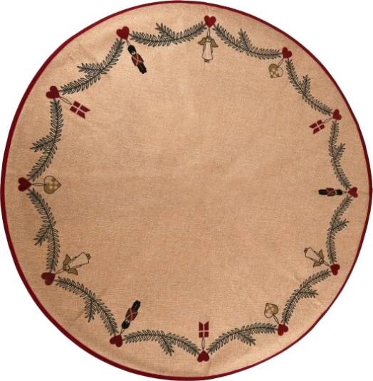 Det Gamle Apotek Juletræstæppe, Dia. 100Cm, Brun, Classic Christmas
