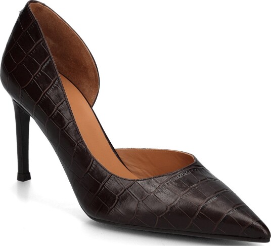 Billi Bi Pumps   BROWN MONTERREY CROCO   38