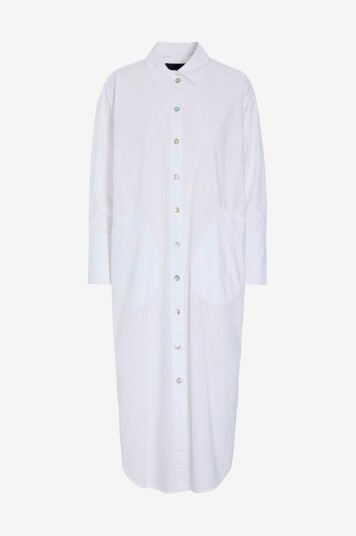 Bitte Kai Rand Skjortekjole Kami Cotton Hvit Bitte Kai Rand Skjortekjole Kami Cotton Hvit