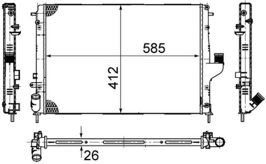 MAHLE CR 1790 000S Radiator motorkjøling
