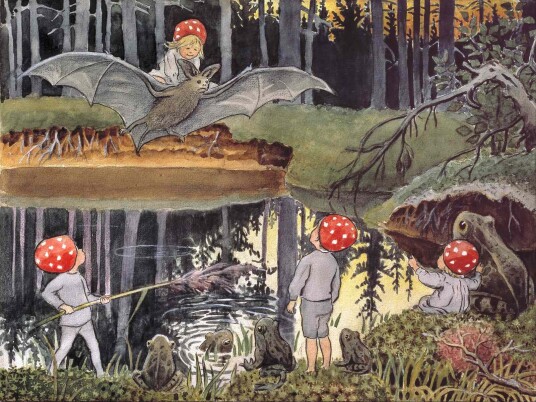 Plakat Elsa Beskow Skogsscene