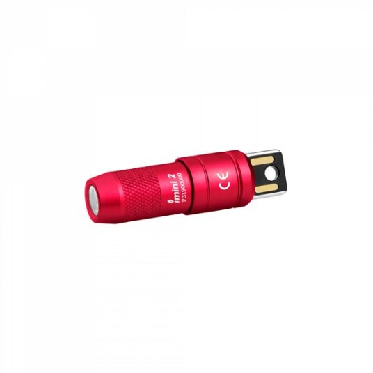 Nøkkelringlykt OLIGHT iMINI 2   50 lm / 55 mm / Oppladbar Rød