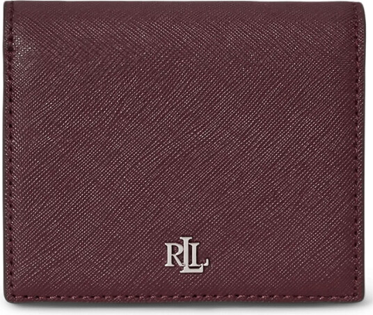 Lauren Ralph Lauren Crosshatch Leather Cmpct Wallet Wlt Burgundy ONE SIZE Lauren Ralph Lauren Crosshatch Leather Cmpct Wallet Wlt Burgundy ONE SIZE