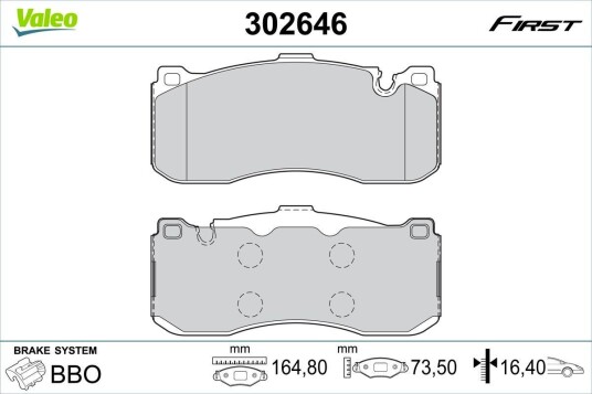 Bremseklosser VALEO 302646