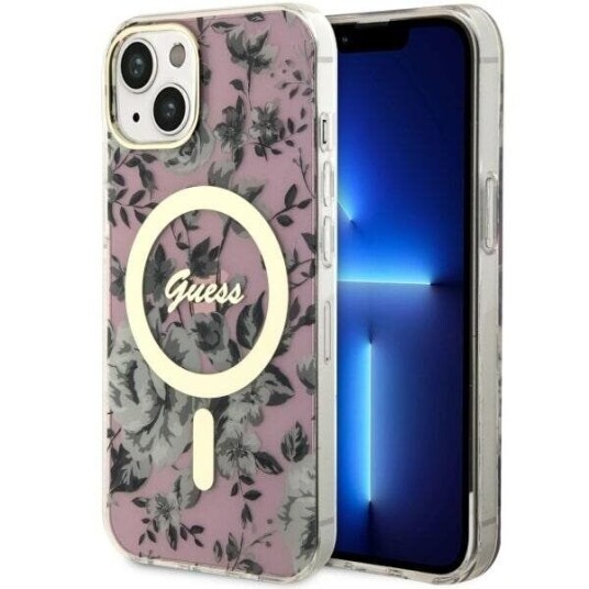 Guess Guhmp14mhcfwsp Iphone 14 Plus 6.7" Różowy/Pink Hardcase Flower Magsafe Guess Guhmp14mhcfwsp Iphone 14 Plus 6.7" Różowy/Pink Hardcase Flower Magsafe