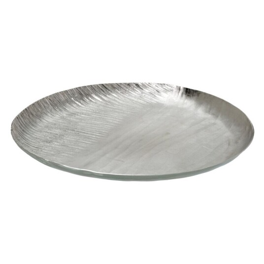 Bigbuy Home Bordduk 39 X 39 X 3 Cm Sølv Aluminium
