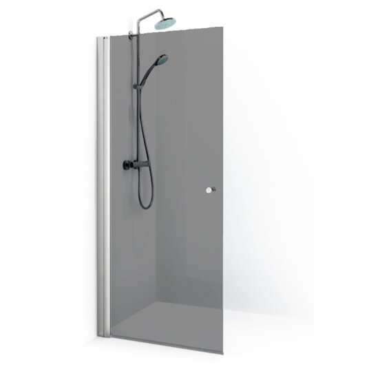 Macro Design Spirit Dusjdør Rett - med Knott Krom / 97cm Tonet Glass