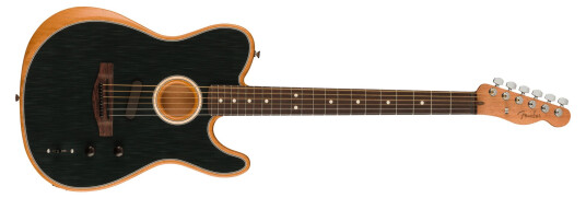 Fender Acoustasonic Player Telecaster Brushed Svart, Rw