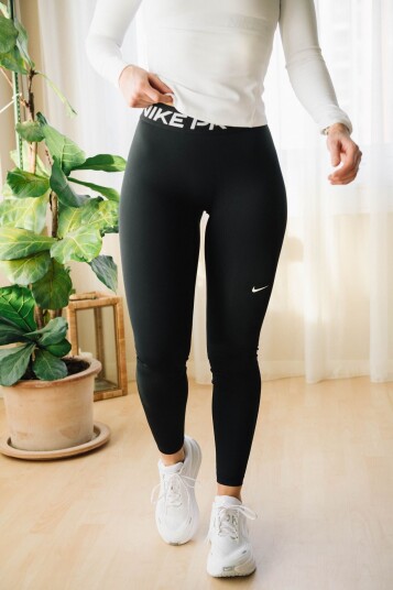 Nike Pro Dri Fit 365 Mid Rise Full Length Leggings Useam Sort XXL Nike Pro Dri Fit 365 Mid Rise Full Length Leggings Useam Sort XXL