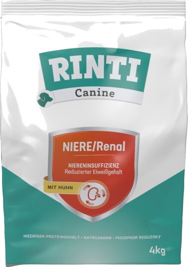 Rinti Tørrfôr Nyre Og Nyremat Med Til Hund Kylling 4 kg