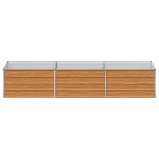 vidaXL Høybed Lys Brun 240 x 80 x 45 cm Galvanisert Stål vidaXL Høybed Lys Brun 240 x 80 x 45 cm Galvanisert Stål