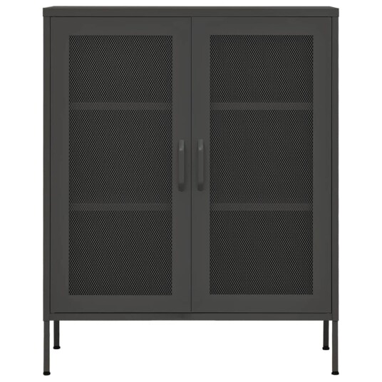 vidaXL Oppbevaringsskap antrasitt 80x35x101,5 cm stål