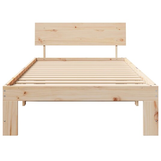 Sengestel med Hodegavl 90x200 cm Massivt Furutre