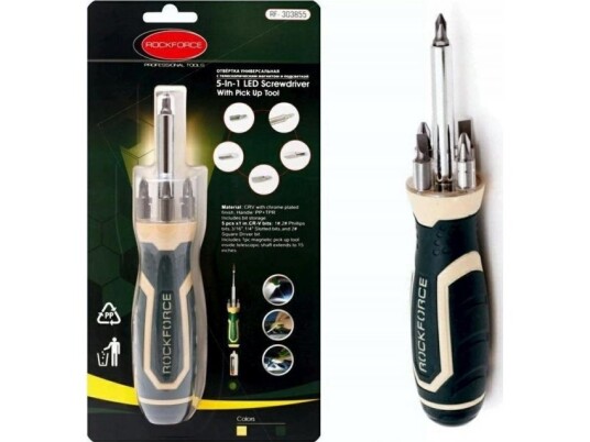 Rockforce Rockforce Universal Skrutrekker Med Belysning