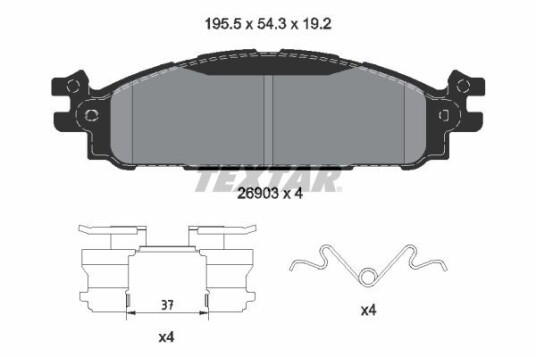 Bremseklosser TEXTAR 2690301 Bremseklosser TEXTAR 2690301