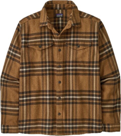 Patagonia Men"s Fjord Flannel Shirt Catch: Deer Brown S