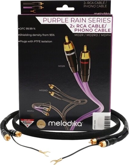 Melodika Rca Cinch-Kabel X2 Rca Cinch X2 4 M Svart Melo-Mdphd40