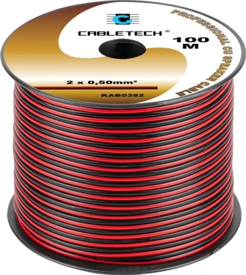 Cabletech Høyttalerkabel 0,5 Mm Svart/Rød