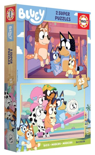 Educa Puzzle Bluey 2 X 25 Wood Educa Puzzle Bluey 2 X 25 Wood