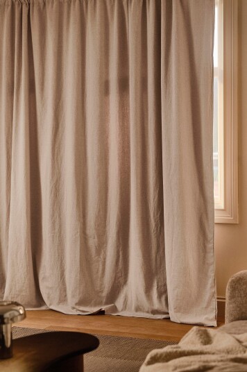Jotex Mørkleggingsgardin Lin 1lengde Ekstra Bred Linbeige MELANIE 207581901220