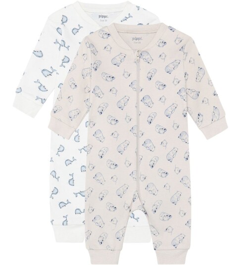 Pippi Flint Stone Natt Drakt Zipper 2 Pack 86