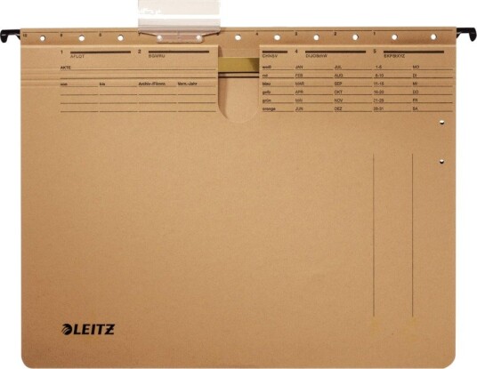 Leitz Alpha Hengemappe, Standardinnbinding, Din A4, Naturbrun