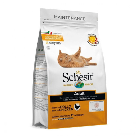Schesir Tørrfôr til Katter med Kylling, 1,5 kg - Fullfôr for Voksne Katter
