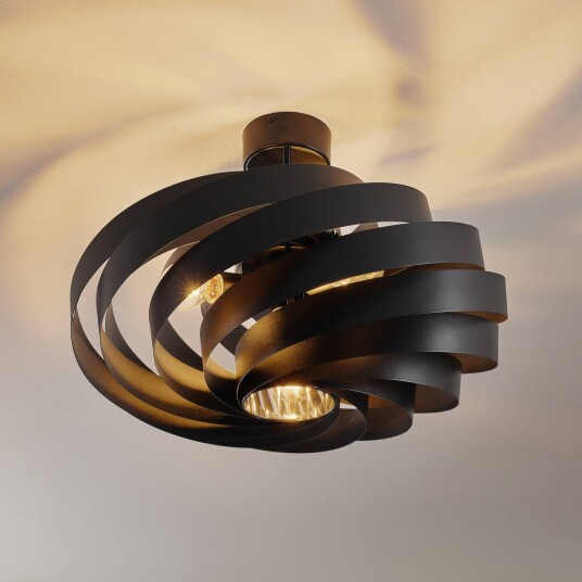 Domiluce Vento taklampe svart Ø 60 cm metall E27 Domiluce Vento taklampe svart Ø 60 cm metall E27