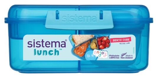 Matboks Bento Cube 1,25l blå