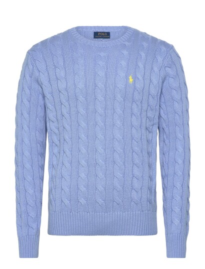 Polo Ralph Lauren Cable Knit Cotton Sweater Blue L Polo Ralph Lauren Cable Knit Cotton Sweater Blue L