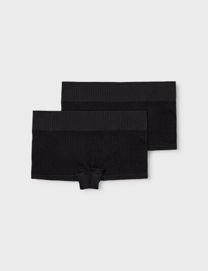 LMTD Nlfkailey Rib Hipster 2Pack Noos Black 158-164