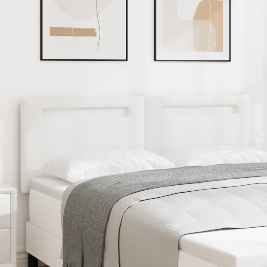 Hodegavl Enkelt Design Ren Hvit 140 cm Faux Skinn
