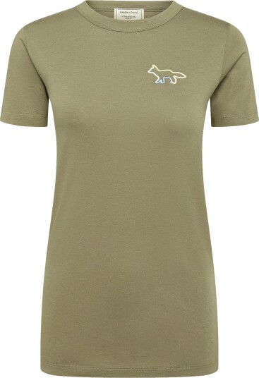 Maison Kitsune Fitted Tee Shirt   Khaki green   S