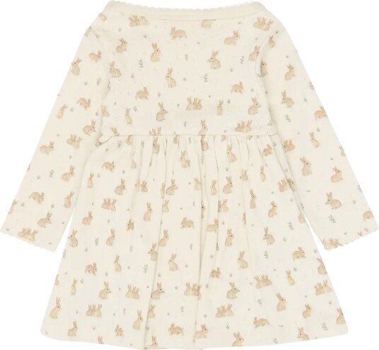 Petit Piao Ppdio L_S Body Dress Fold Pointelle Cream 74 Petit Piao Ppdio L_S Body Dress Fold Pointelle Cream 74