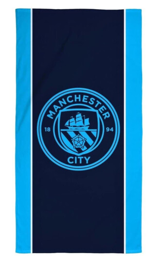 Manchester City Fc Crest Cotton Beach Towel