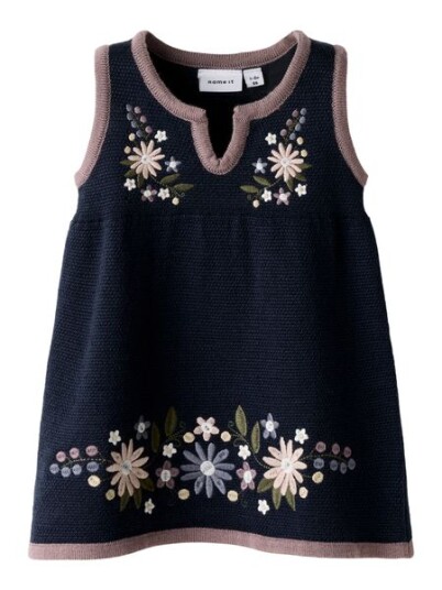 Name It Teen strikket festdrakt til jente baby   dark sapphire   56