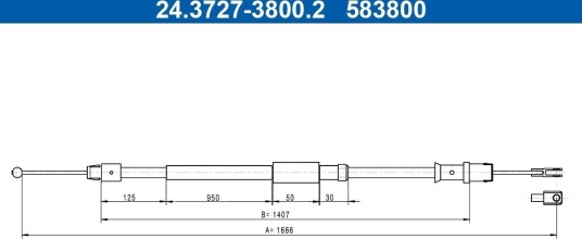 ATE 24.3727 3800.2 Tautrekk håndbremse