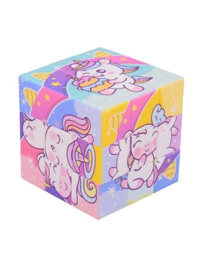 Johntoy Unicorn Puzzle Cube Blokk Johntoy Unicorn Puzzle Cube Blokk