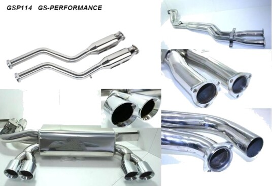 Gs Performance GS Performance effektanlegg E 46 M3 polert rustfritt komplett anlegg GSP114
