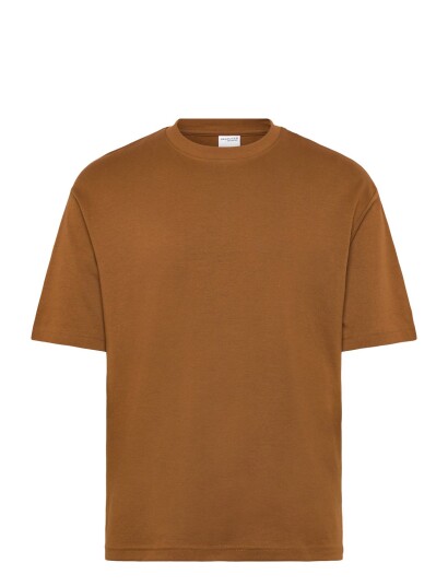 Selected Slmlooseoscar Ss O Neck Tee Noos   Brown   XXL