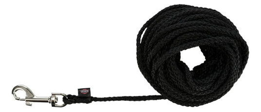 Trixie Sporline 5 m Hundehalsbånd i Svart Nylon Ø 5 mm