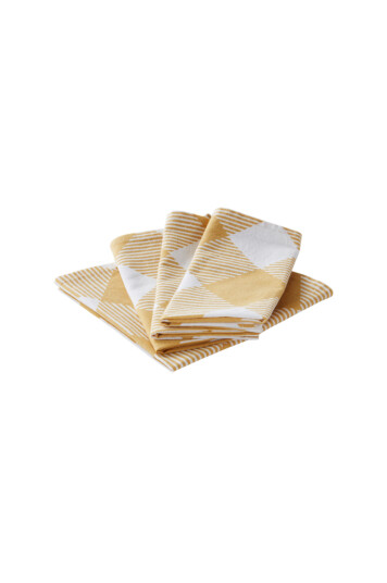 Jotex DALIA serviett 4-pk Gul 1631140-02-0 1631140-01-0