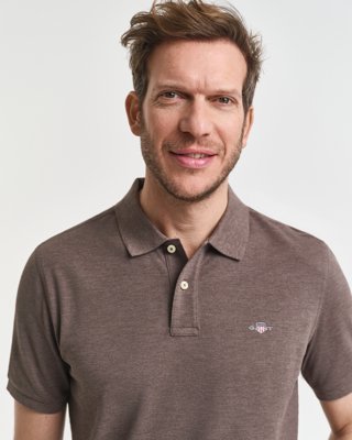 Gant Klassisk piquéskjorte i regular fit SEAWOOD MELANGE XL