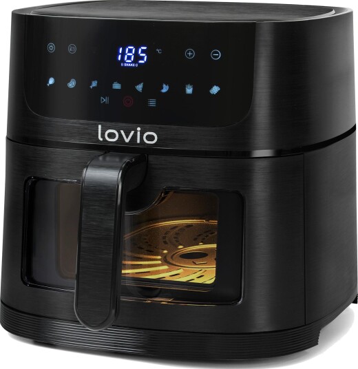Lovio PureFry XL Airfryer 6L, 1500W, Smart WiFi - Svart Lovio PureFry XL Airfryer 6L, 1500W, Smart WiFi - Svart