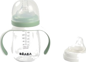 BEABA Drikkeflaske 2 i 1, 210 ml - salviegrønn